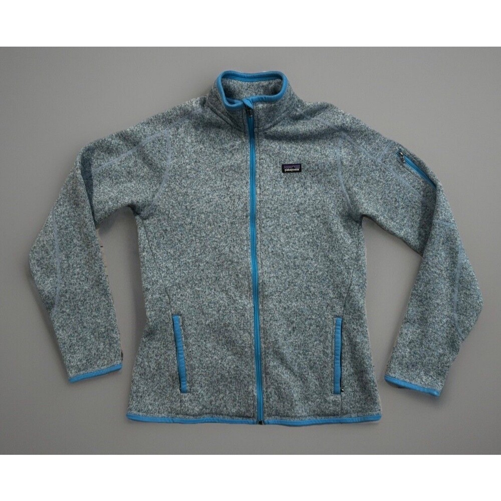 Patagonia Womens Better Sweater Fleece Jacket Sz M Blue Full Zip Long Sleeve